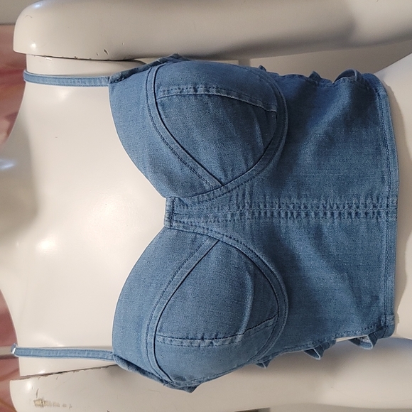 Haute Monde 2 piece set denim size medium - Picture 2 of 5